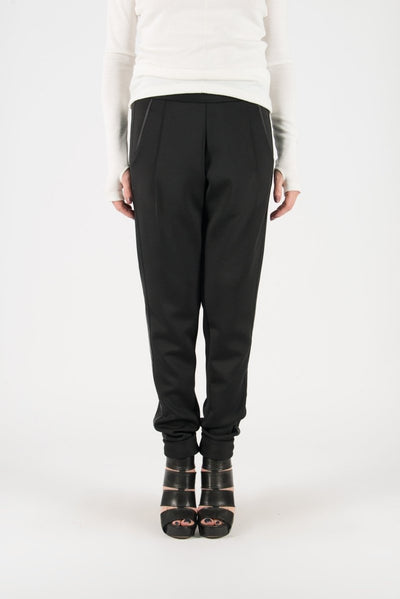 Black Neoprene Pants Josefin - EUG Fashion EugFashion 