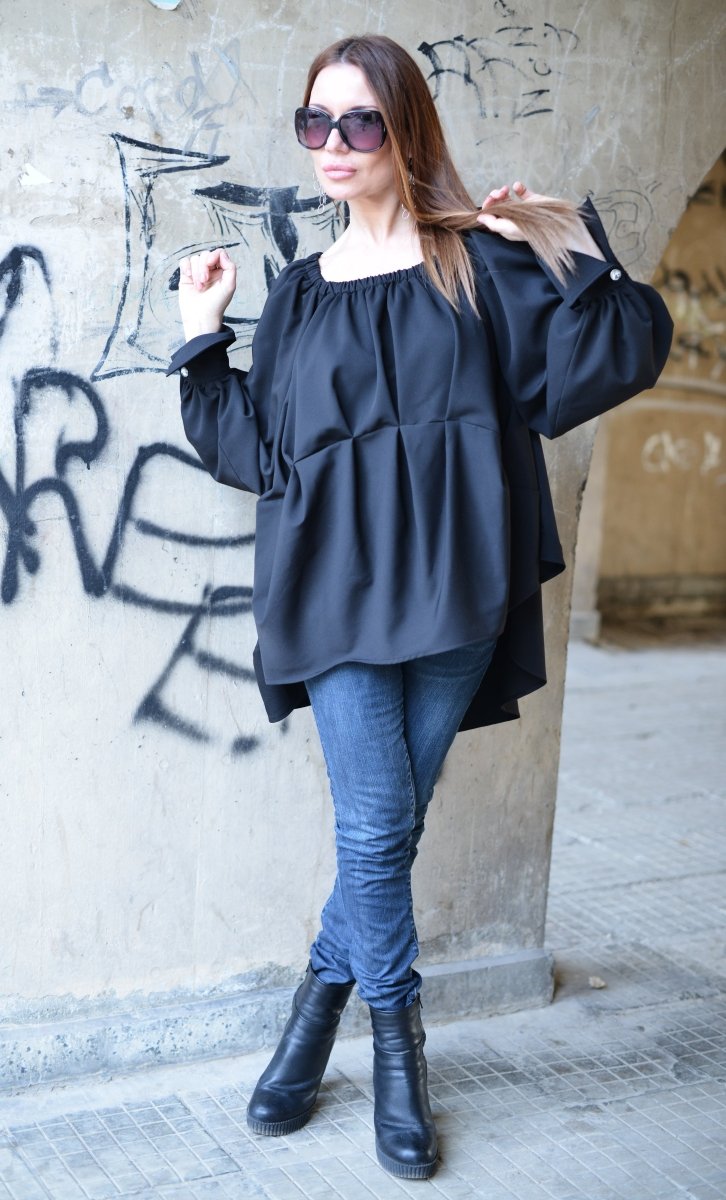 Black off shoulder Tunic Felicia - EUG Fashion