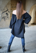 Black off shoulder Tunic Felicia - EUG Fashion