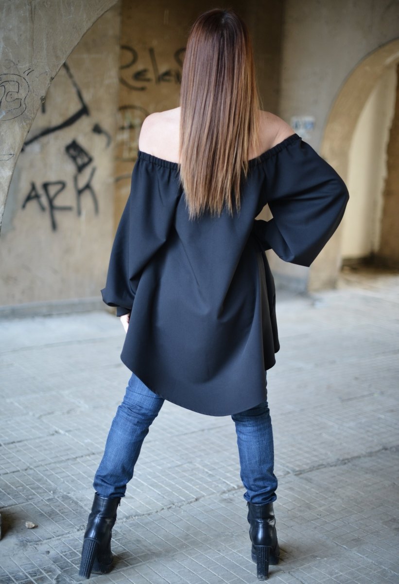 Black off shoulder Tunic Felicia - EUG Fashion