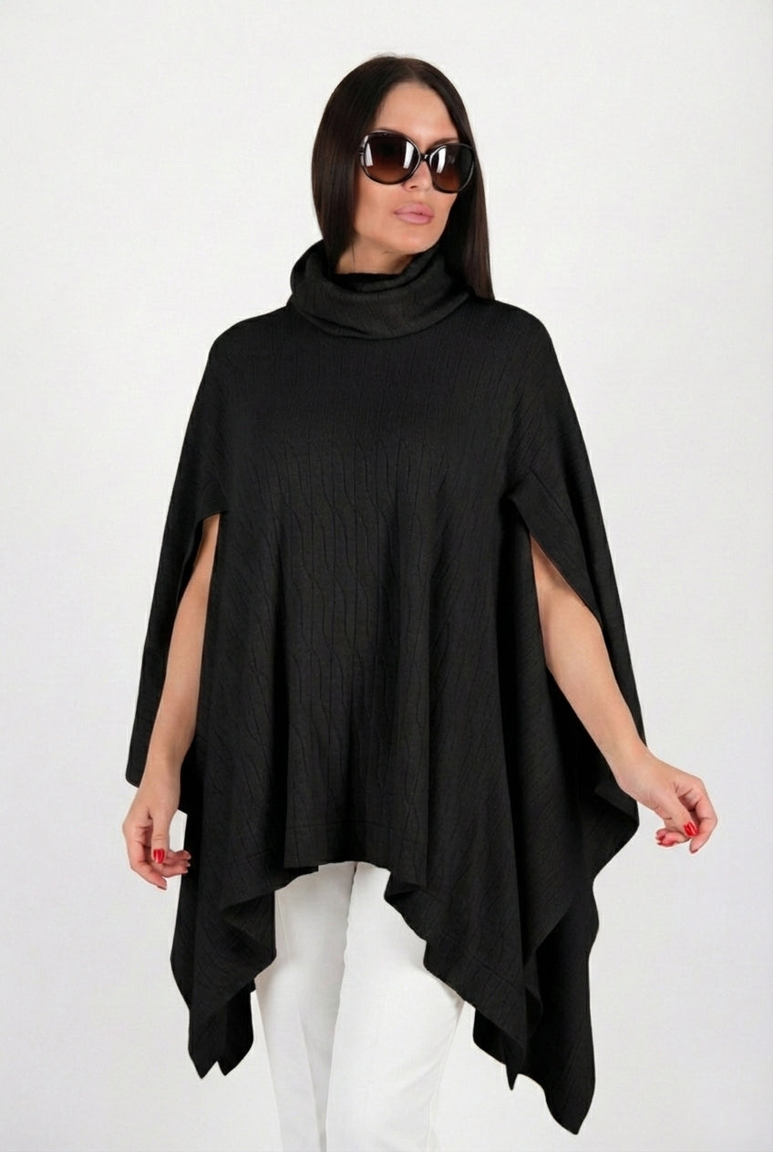 Knitted Poncho - Eva