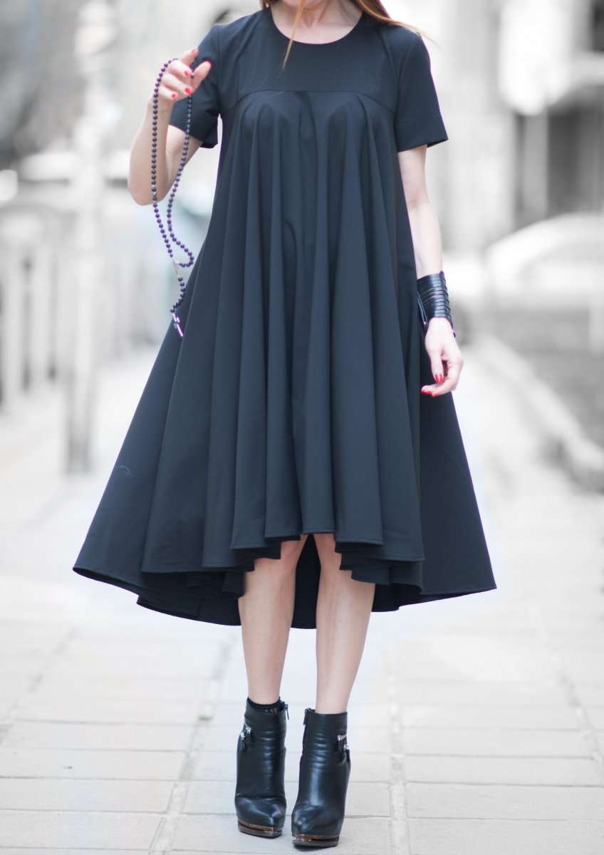 Black Summer Maxi Dress KOSARA - EUG Fashion EugFashion 