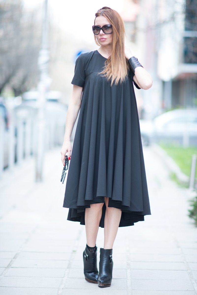Black Summer Maxi Dress KOSARA - EUG Fashion