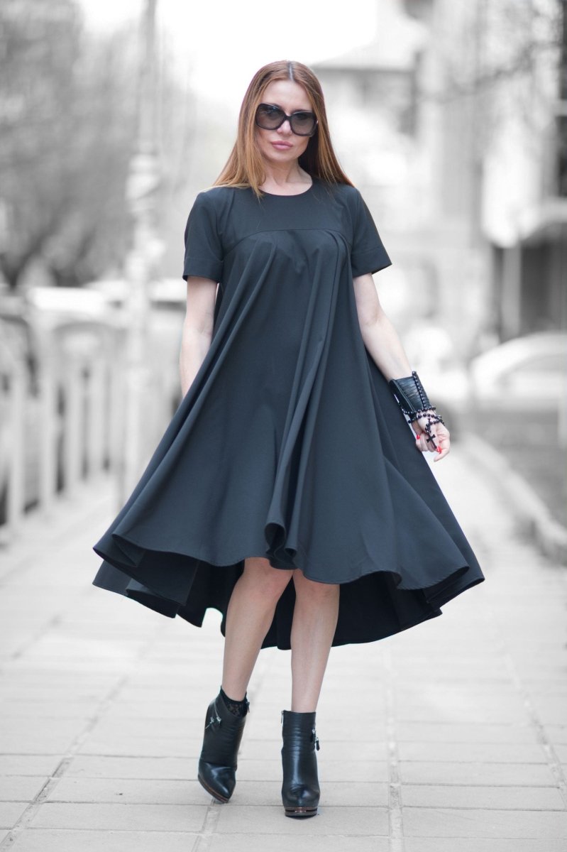 Black Summer Maxi Dress KOSARA - EUG Fashion EugFashion 