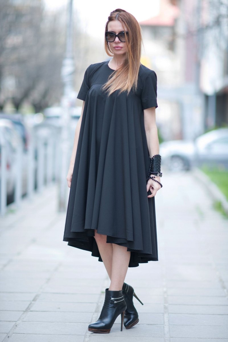 Black Summer Maxi Dress KOSARA - EUG Fashion EugFashion 