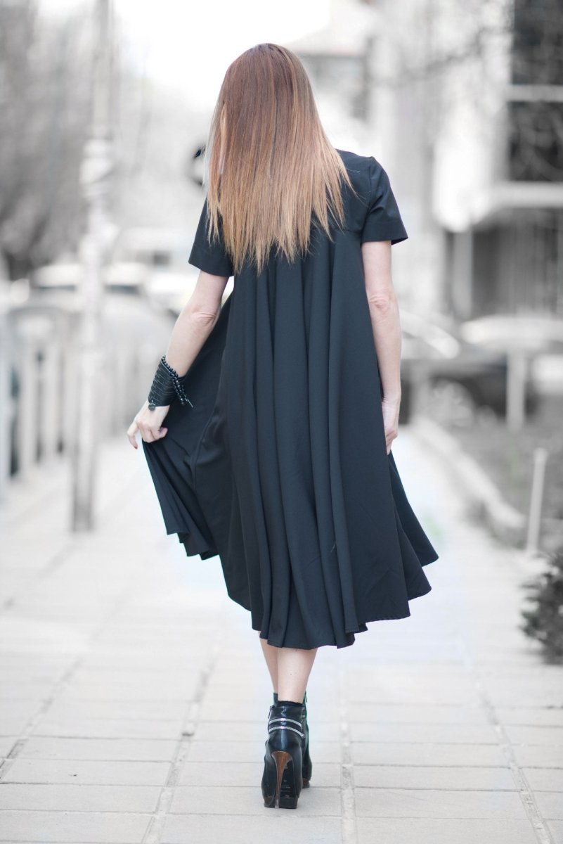 Black Summer Maxi Dress KOSARA - EUG Fashion EugFashion 