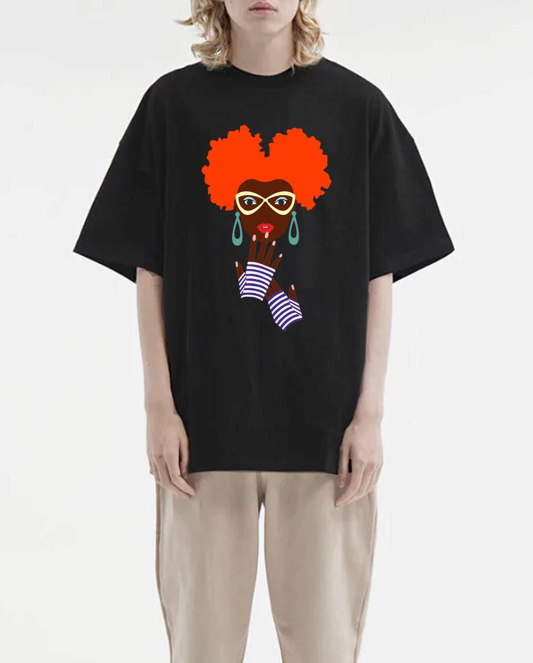 Minimalist Painted African Girl T-Shirt