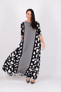 long a line dress short sleeves