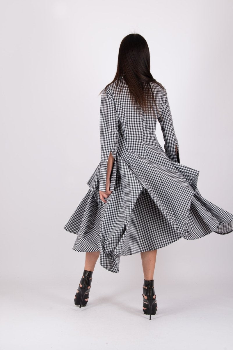 Black White Dress Maria - EUG Fashion