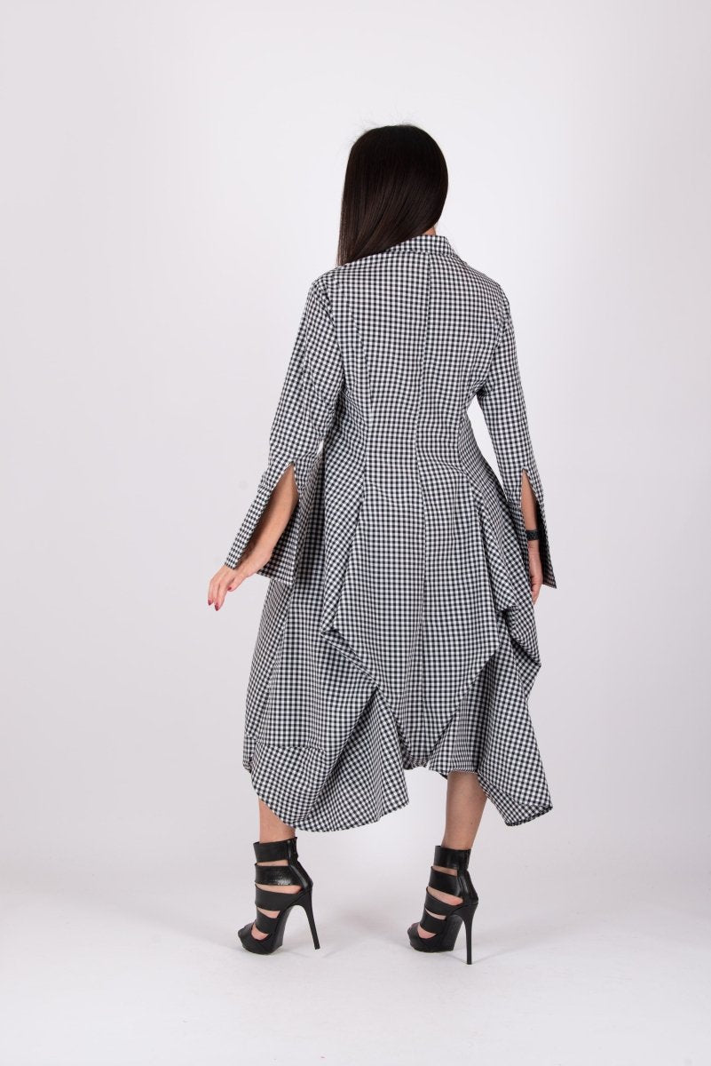 Black White Dress Maria - EUG Fashion