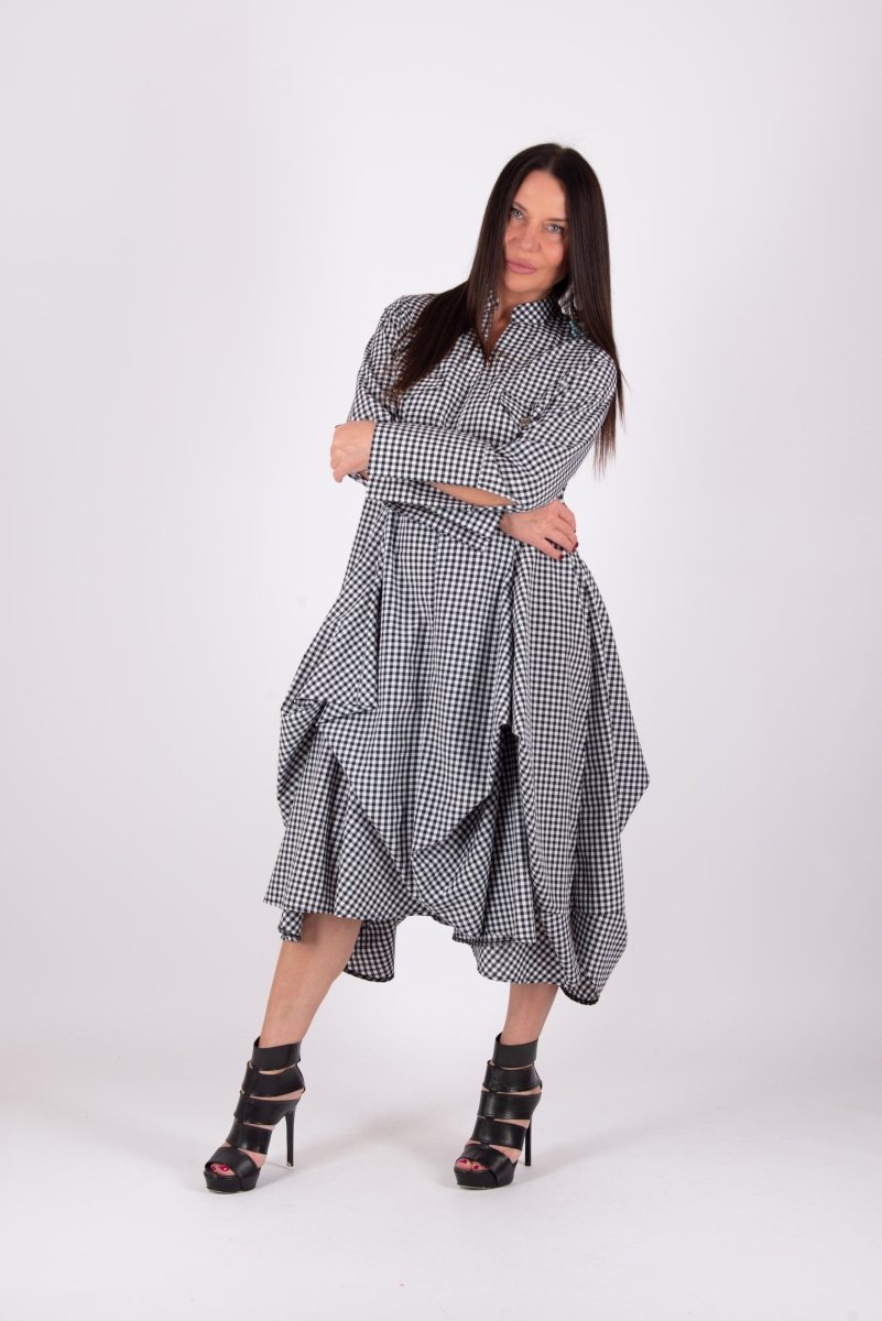 Black White Dress Maria - EUG Fashion