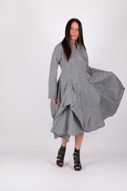 Black White Dress Maria - EUG Fashion