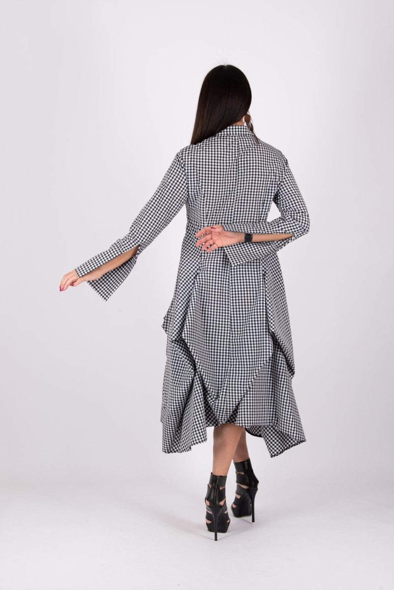 Black White Dress Maria - EUG Fashion