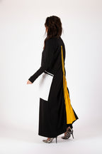 Black colorblock punto milano dress Lena - EUG Fashion
