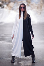 Black white woman jumpsuit #black-white