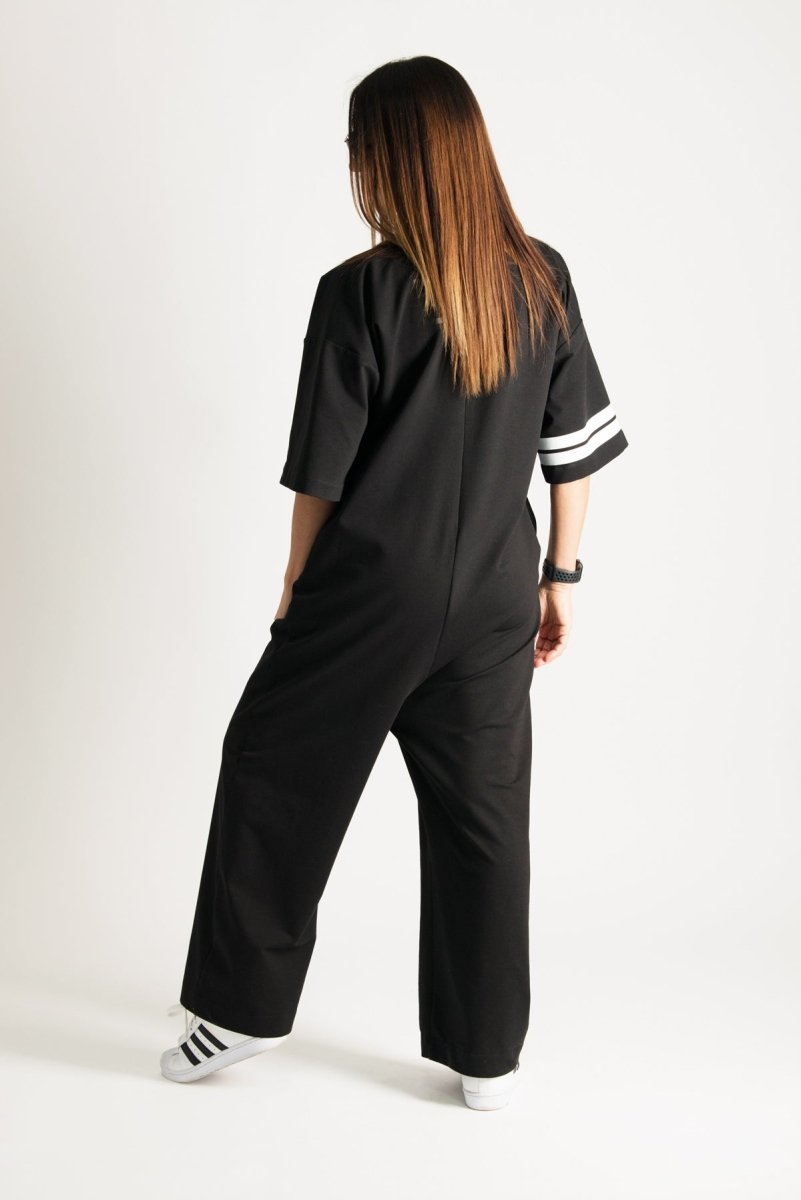 Black Wide Jumpsuit ADRIANA - EUG Fashion EugFashion 