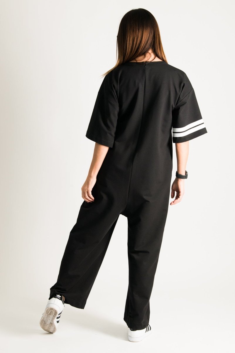 Black Wide Jumpsuit ADRIANA - EUG FASHION EugFashion 