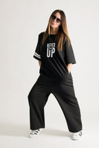 Black Wide Jumpsuit ADRIANA - EUG Fashion