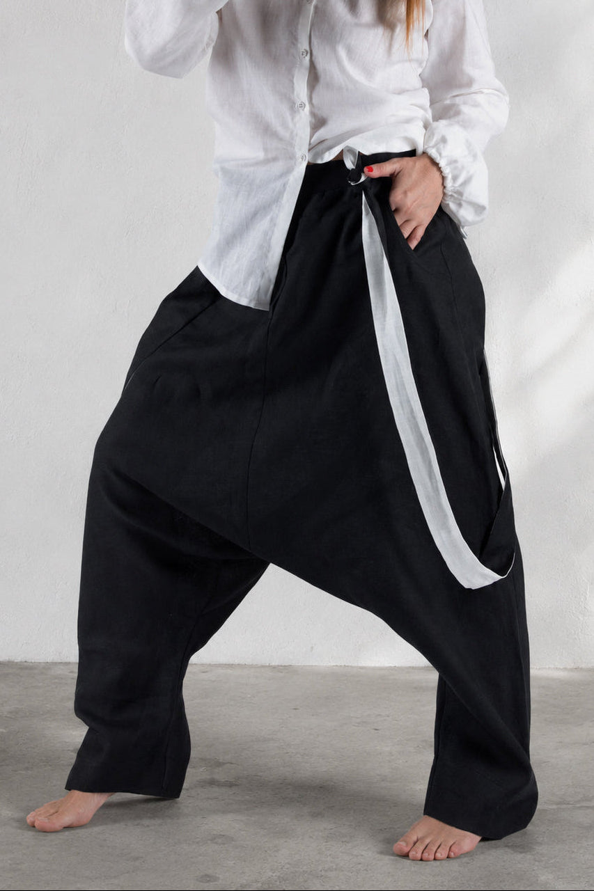 Linen Harem Pants JOANNA - EUG Fashion