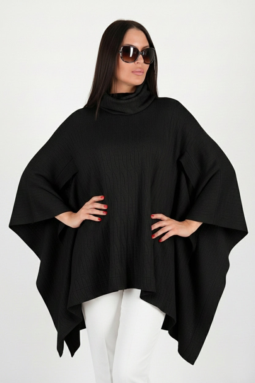 Knitted Poncho Outfit - Eva