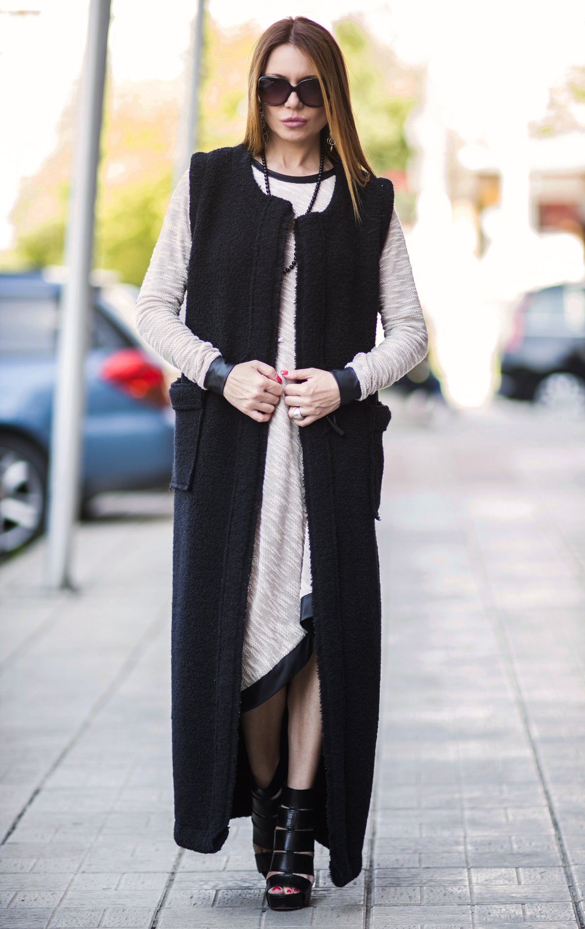 Sleeveless Long Vest IRENE EugFashion 