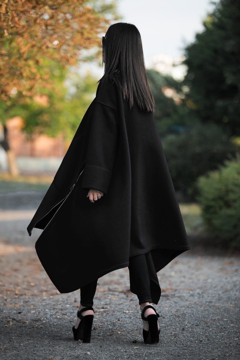 Black Wool Women Coat FEDERICA BF - EUG Fashion