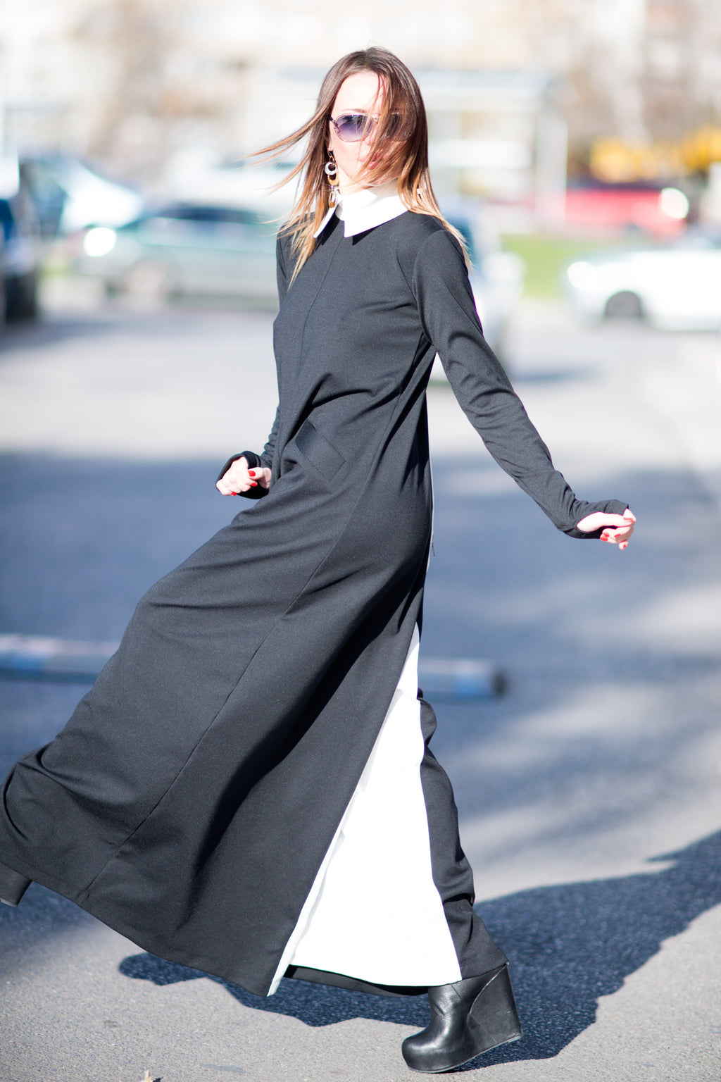 Black and White Jumpsuit - Aria