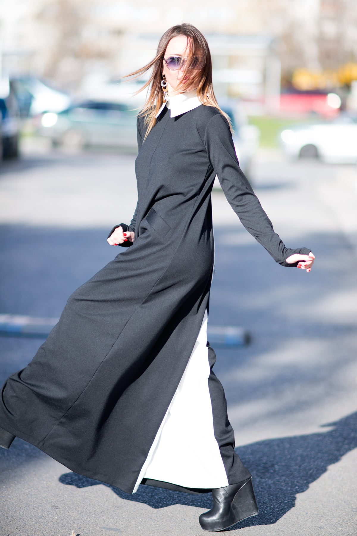 Black and White Jumpsuit - Aria