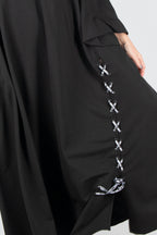 maxi long a line dress #black