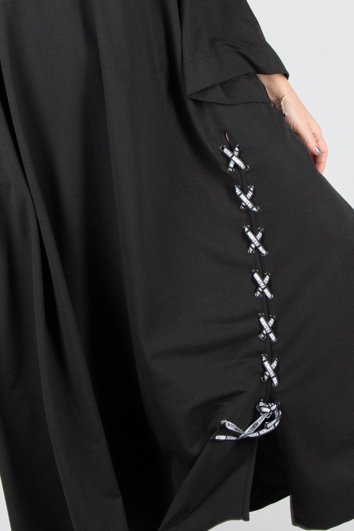 maxi long a line dress #black