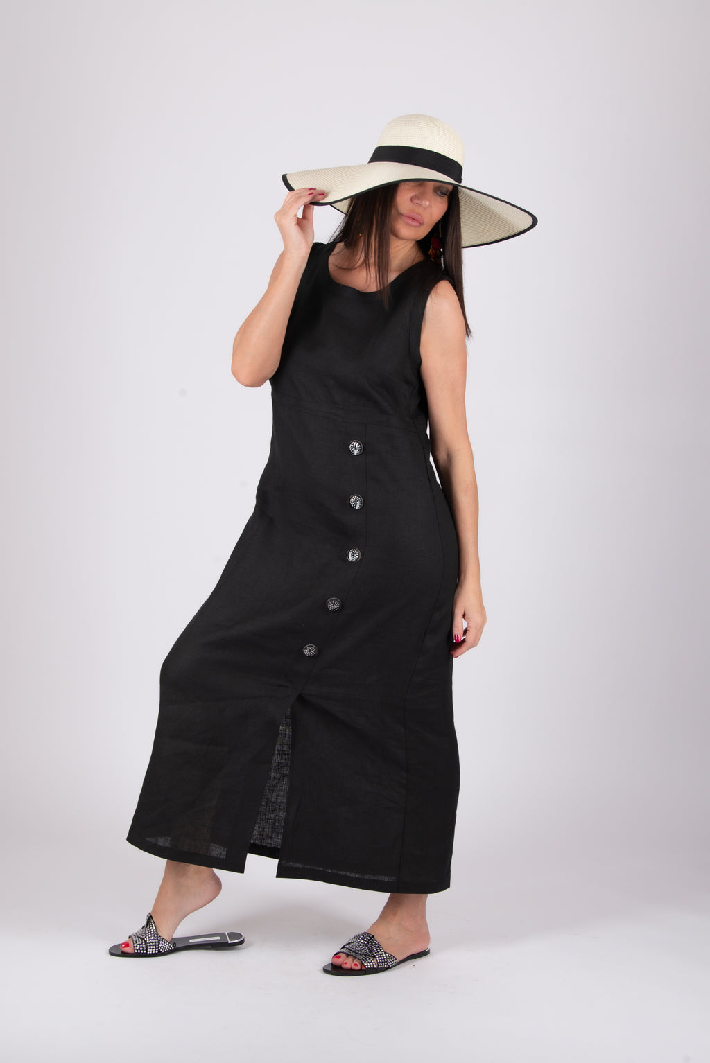black linen dress eug fashion