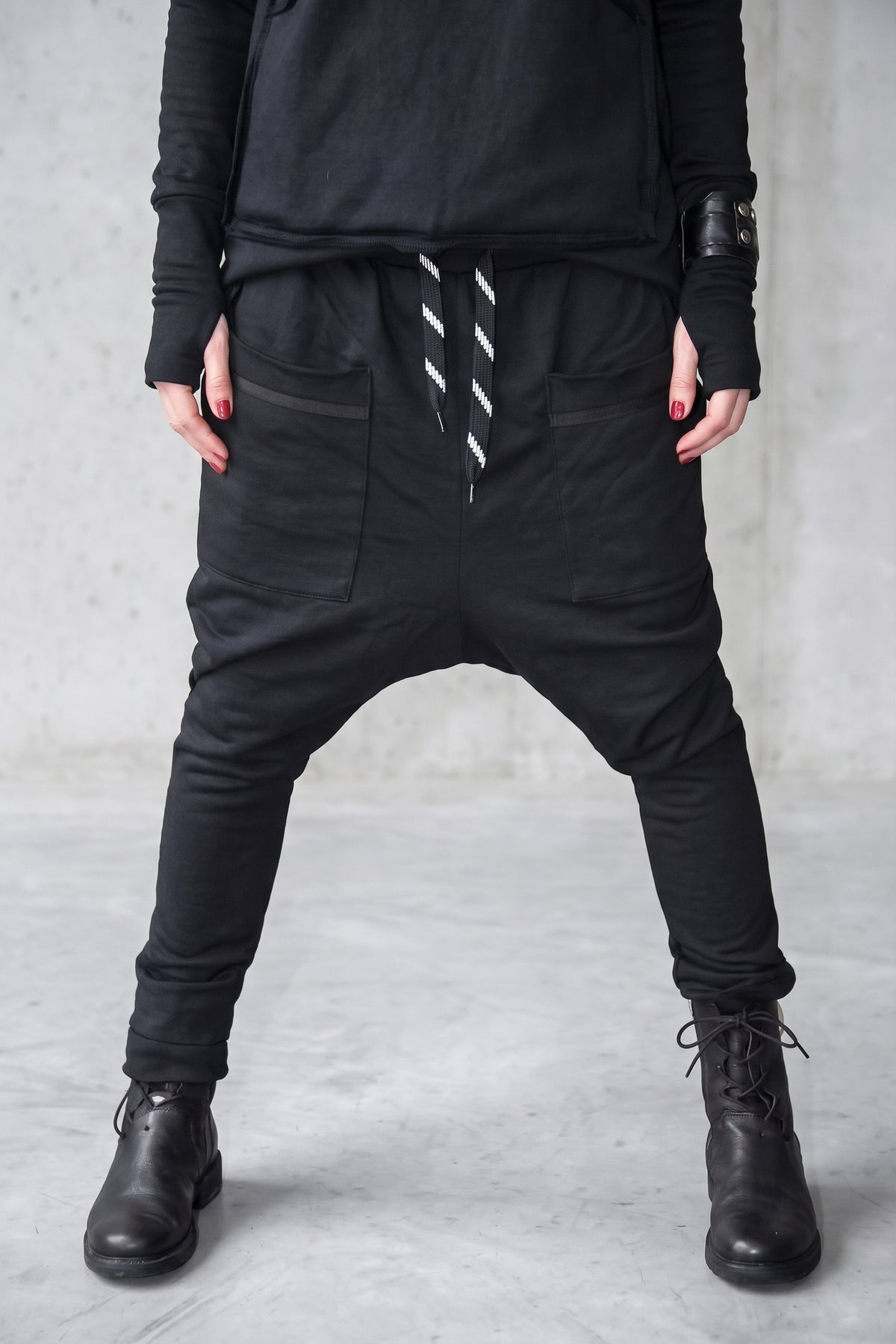 Black harem pants Megan — EUG Fashion #black