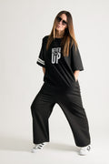 Black Wide Jumpsuit - Adriana