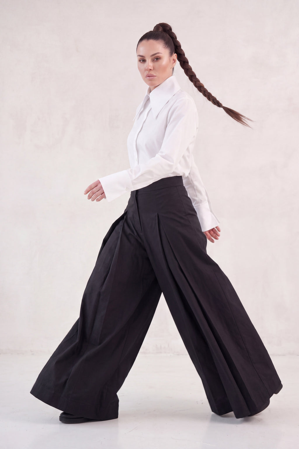 Wide Cotton Pants - Paloma
