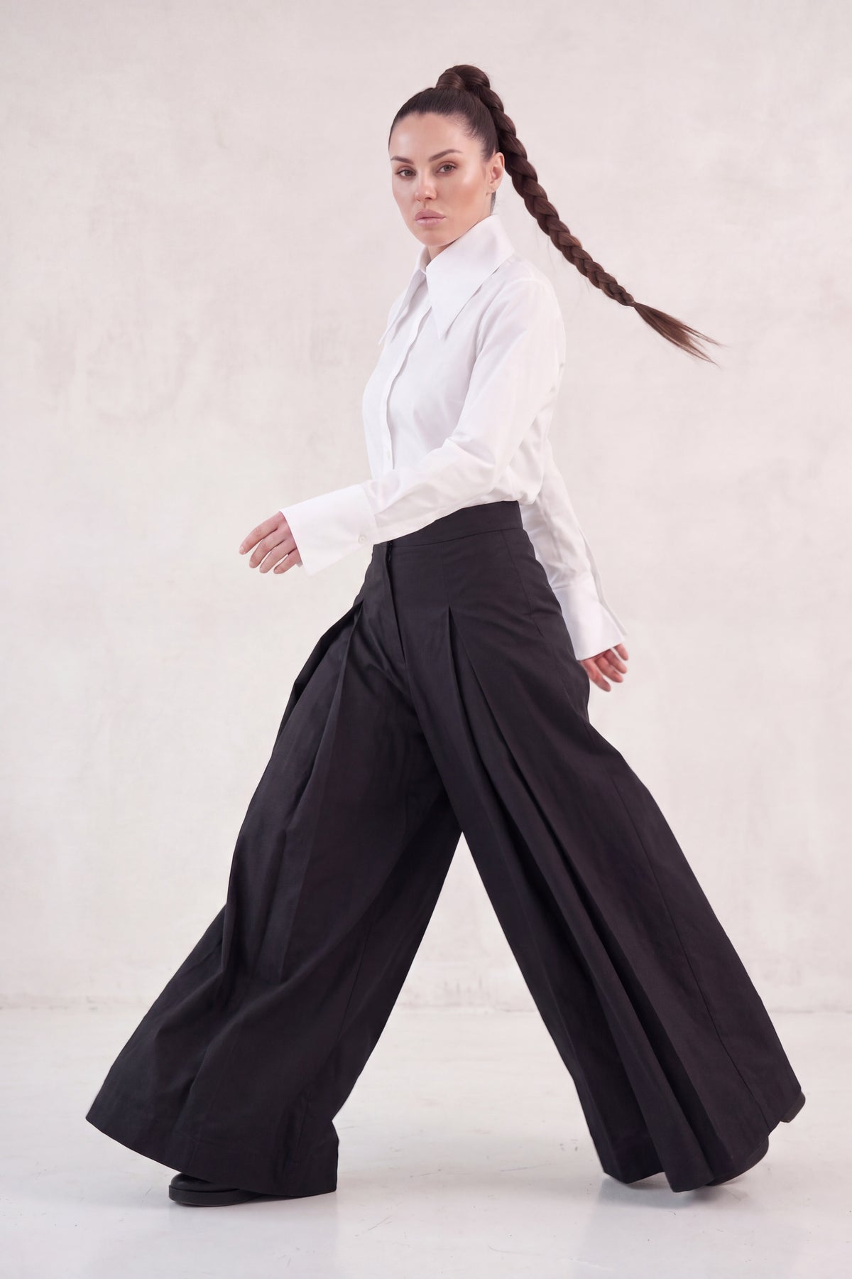 Wide Cotton Pants - Paloma