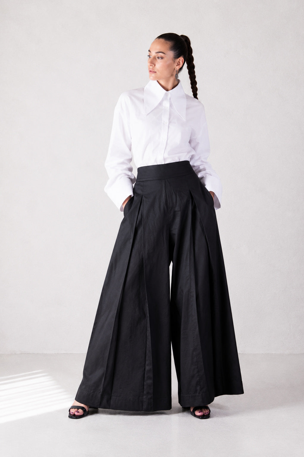 Wide Cotton Pants - Paloma