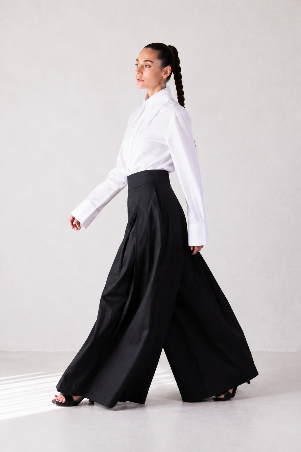 Wide Cotton Pants - Paloma