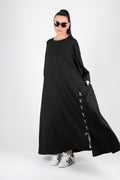 maxi long a line dress #black