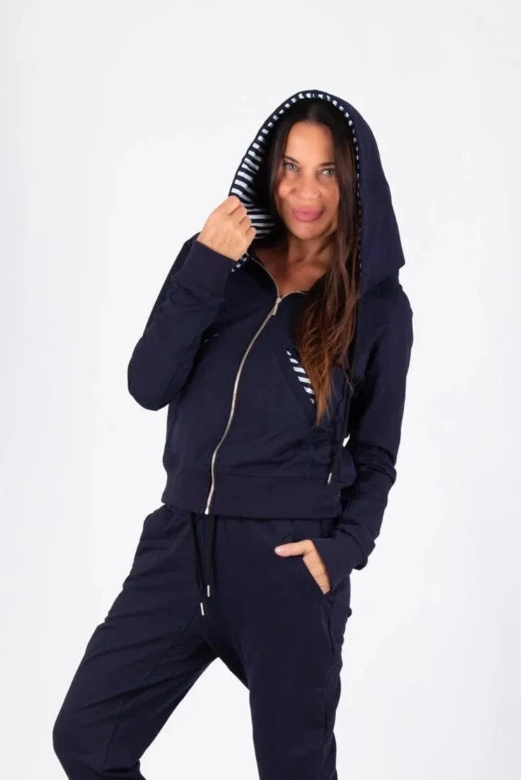 Blue Hooded Tracksuit EMILY - EUG Fashion