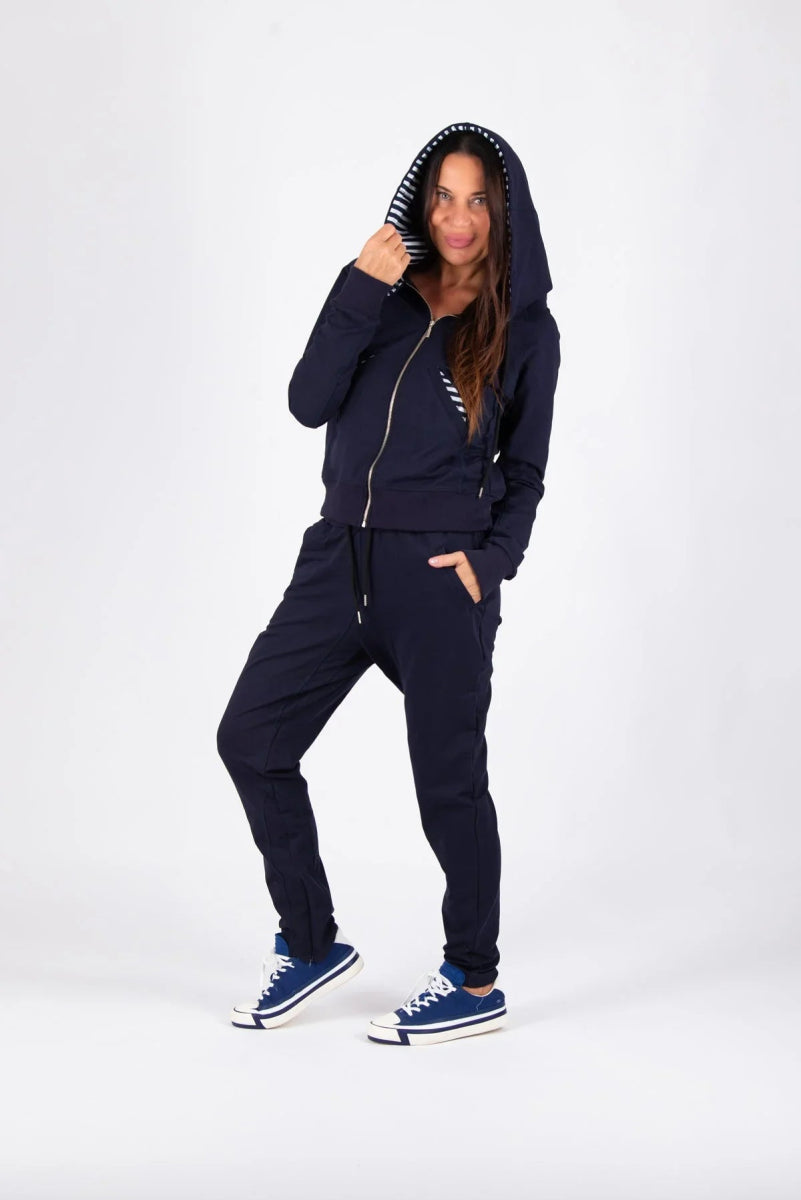 Blue Hooded Tracksuit EMILY - EUG Fashion