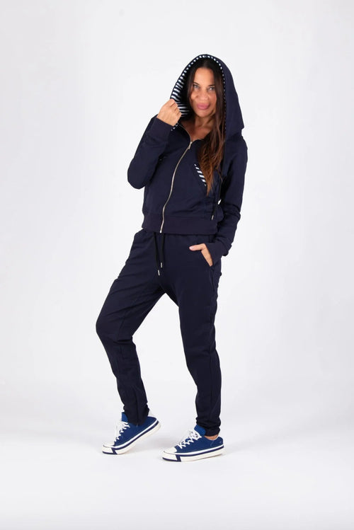 Blue Hooded Tracksuit EMILY - EUG Fashion