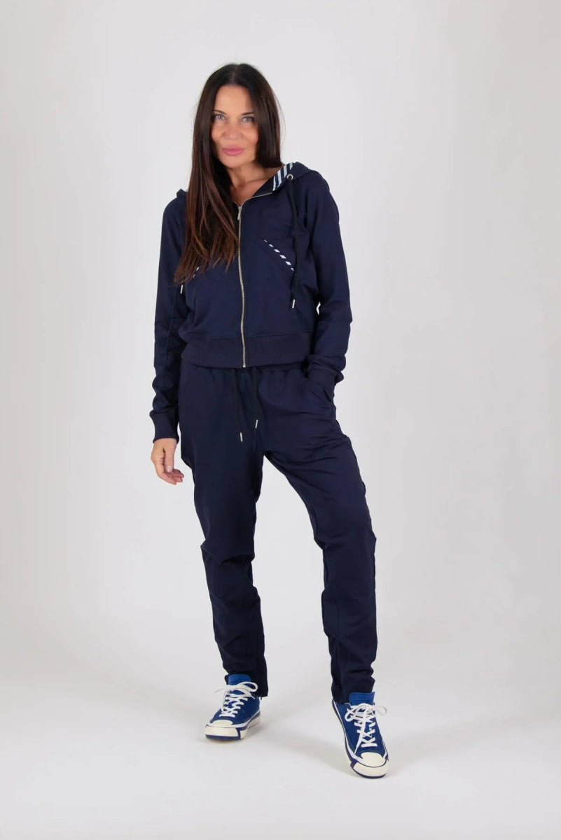 Blue Hooded Tracksuit EMILY - EUG Fashion