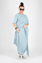 wide linen set - eug fashion #light-blue
