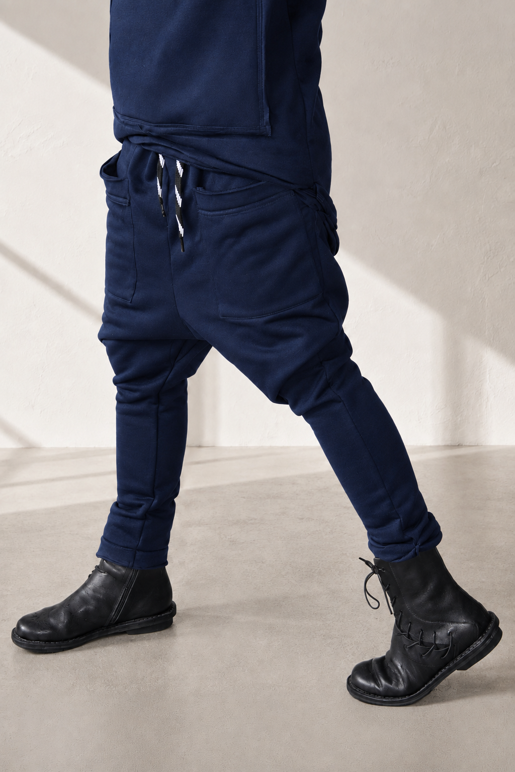 dark blue cotton tracksuit - EUG fashion #dark-blue