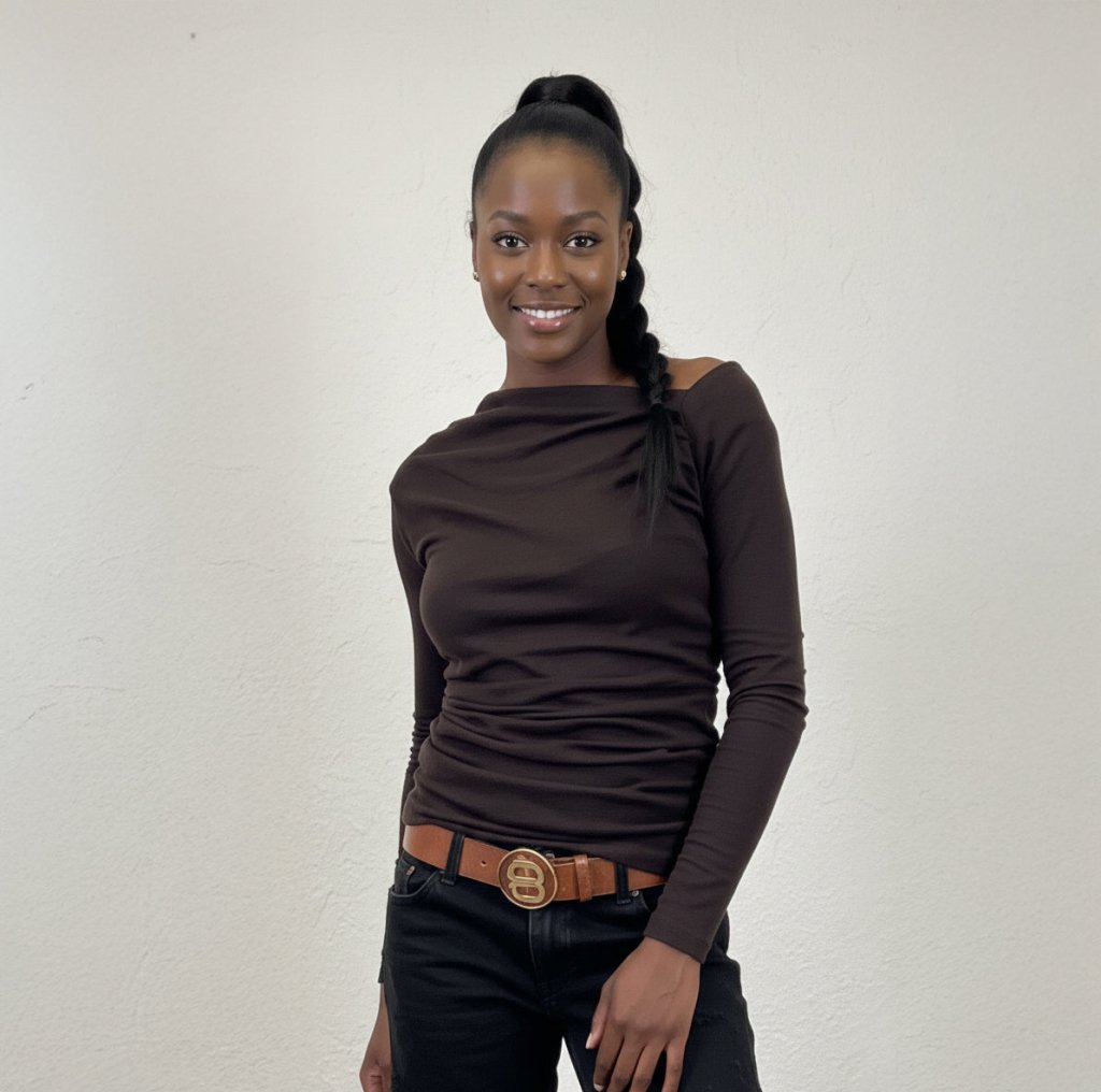 Brown Knitted Cotton Top SENA - EUG Fashion EugFashion 