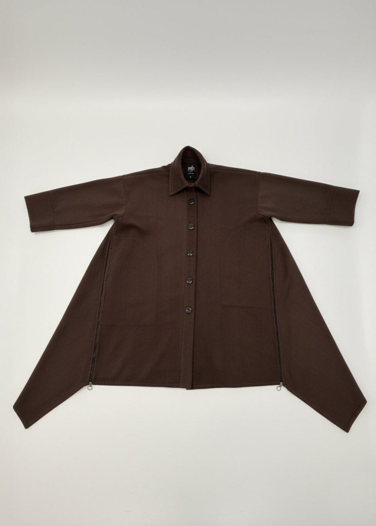 Brown Women Maxi Coat FEDERICA - EUG Fashion EugFashion 