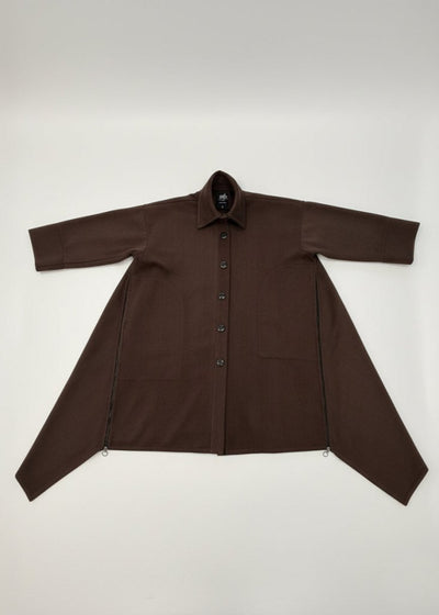 Brown Women Maxi Coat FEDERICA - EUG Fashion EugFashion 