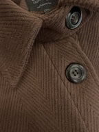 Brown Women Maxi Coat FEDERICA - EUG Fashion