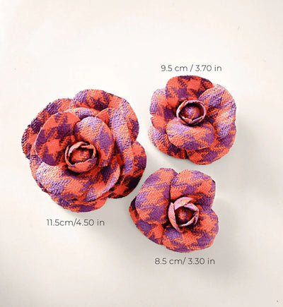 CAMELIA Fabric Rose Flowers brooch - EUG Fashion EugFashion 