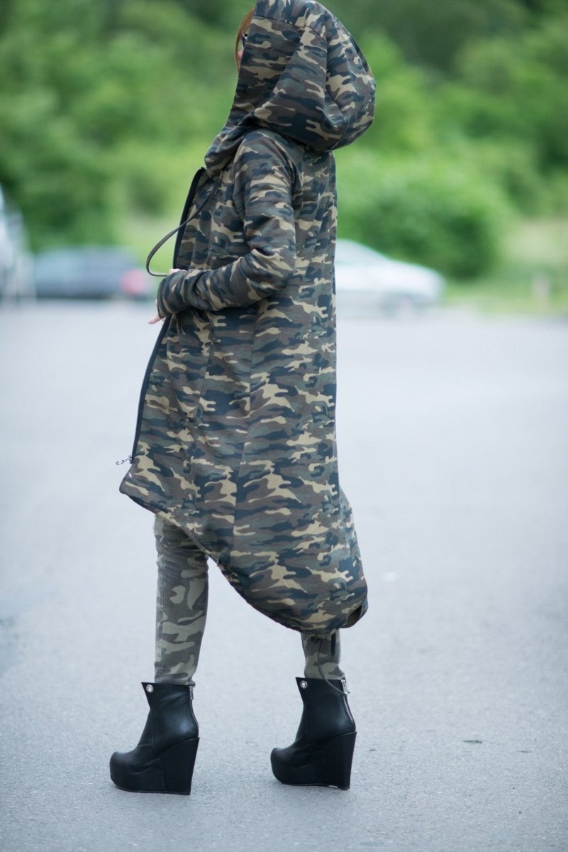 Camouflage Hooded Vest LILY - EUG Fashion